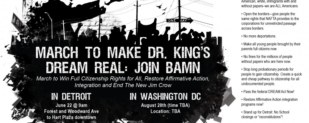 March with BAMN to Make Dr. King’s Dream Real in Detroit June 22