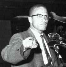 Malcolm X pointing finger