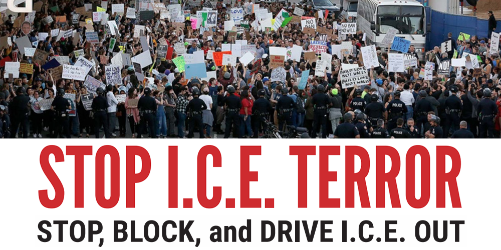 Stop ICE Terror - Stop, Block, and Drive ICE out