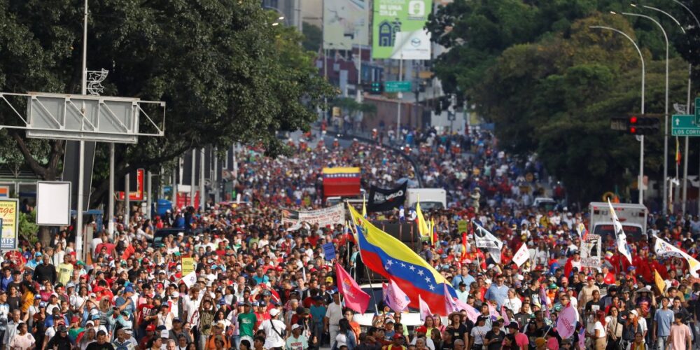 october 6 2025 venezuela protest in caracas for sovereignty and against u.s. intervention
