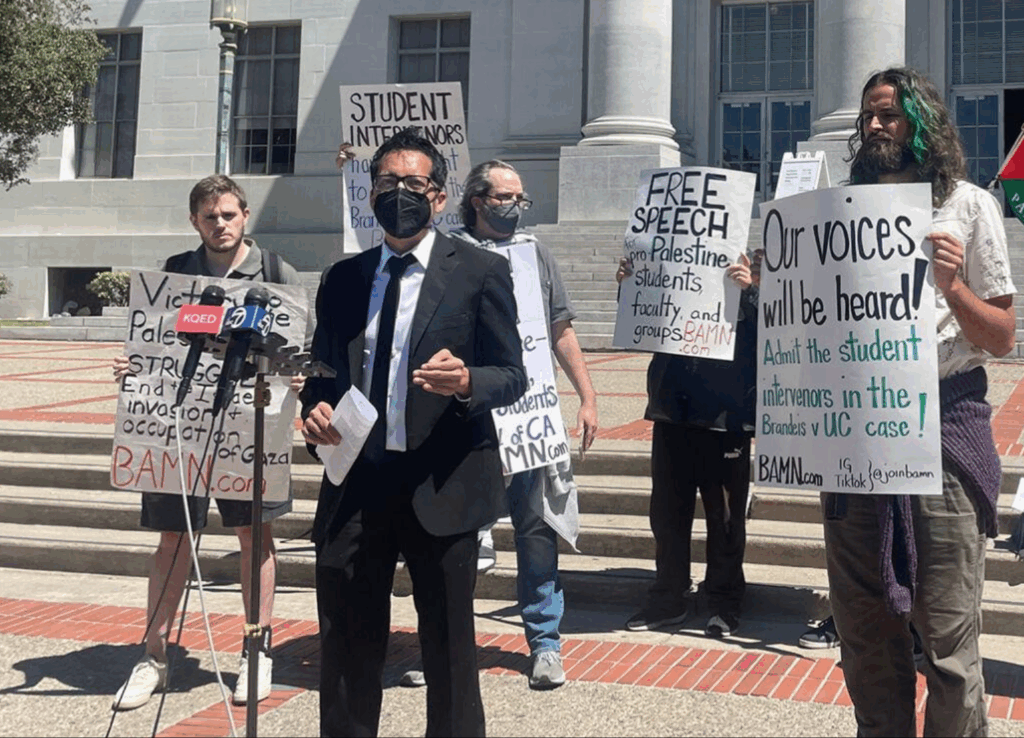 BAMN and pro-Palestine student intervenors press conference