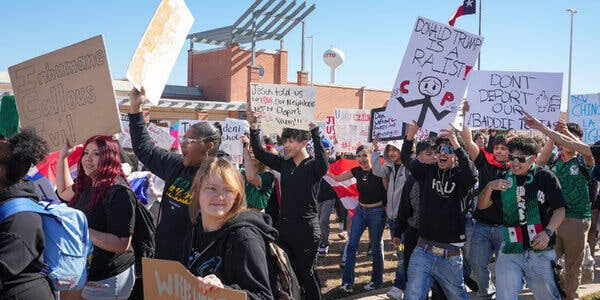 Texas student walkout against Trump